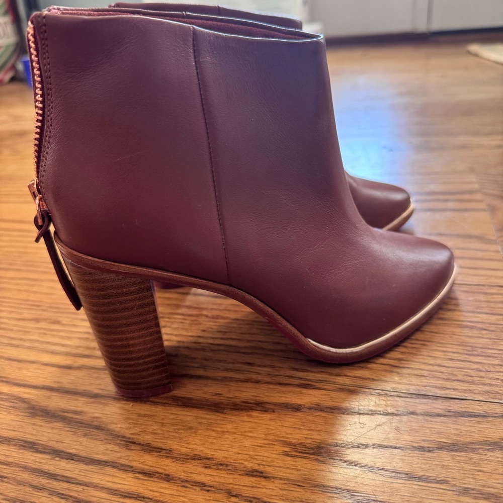 Ted Baker London size 36 Lorca 2 Ankle Boots cognac leather & metallic accents - Picture 6 of 10